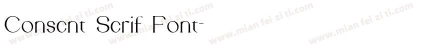 Consent Serif Font字体转换